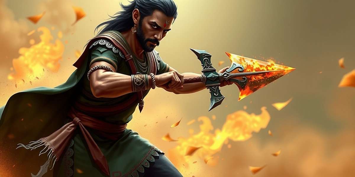 Mace Legend Of Bharat Game Cover Mace Legend Of Bharat game cover showing warrior with mace